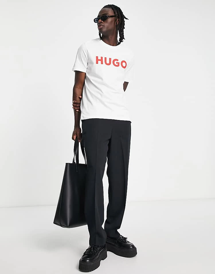 Hugo Red Hugo Dulivio Logo T-shirt With Red Logo In White For Men 5 Hugo Red Hugo Dulivio Logo T-shirt With Red Logo In White For Men - Image 5