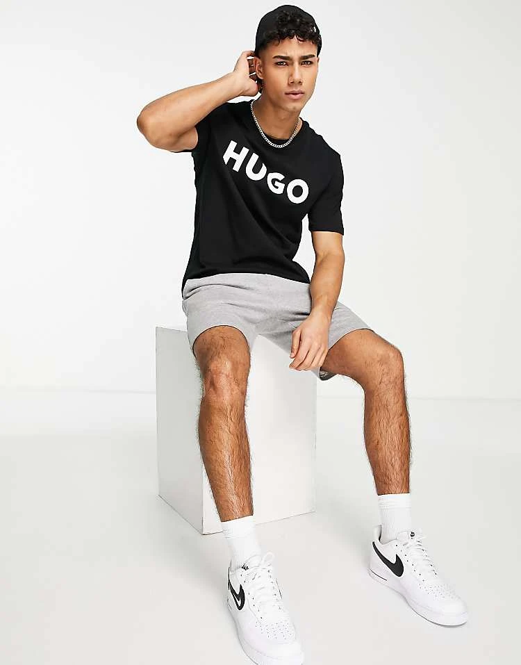 Hugo Red Hugo Dulivio Logo T-shirt In Black For Men 4 Hugo Red Hugo Dulivio Logo T-shirt In Black For Men - Image 4
