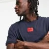 Hugo Red Hugo Diragolino Box Logo Tshirt In Navy For Men