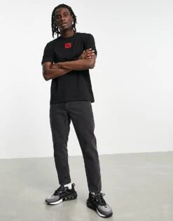 Hugo Red Hugo Diragolino Box Logo Tshirt In Black For Men -Hugoro Store 201898540 4