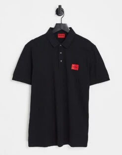 Hugo Red Hugo Dereso Slim Fit Polo Shirt In Black For Men