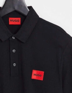 Hugo Red Hugo Dereso Slim Fit Polo Shirt In Black For Men -Hugoro Store 202710058 4