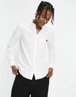 Hugo Red HUGO Evito Slim Fit Long Sleeve Shirt In White For Men -Hugoro Store 203317125 1 white 1