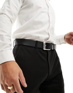 Hugo Red HUGO Gelio Leather Belt In Black For Men