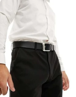 Hugo Red HUGO Gelio Leather Belt In Black For Men -Hugoro Store 205427835 4