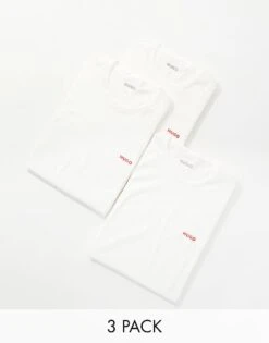Hugo Red Hugo Bodywear Triplet Pack T-shirt In White For Men -Hugoro Store 205674115 1 white 1