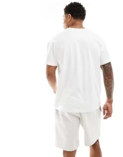 Hugo Red Hugo Bodywear Linked T-shirt In White For Men -Hugoro Store 205674166 4