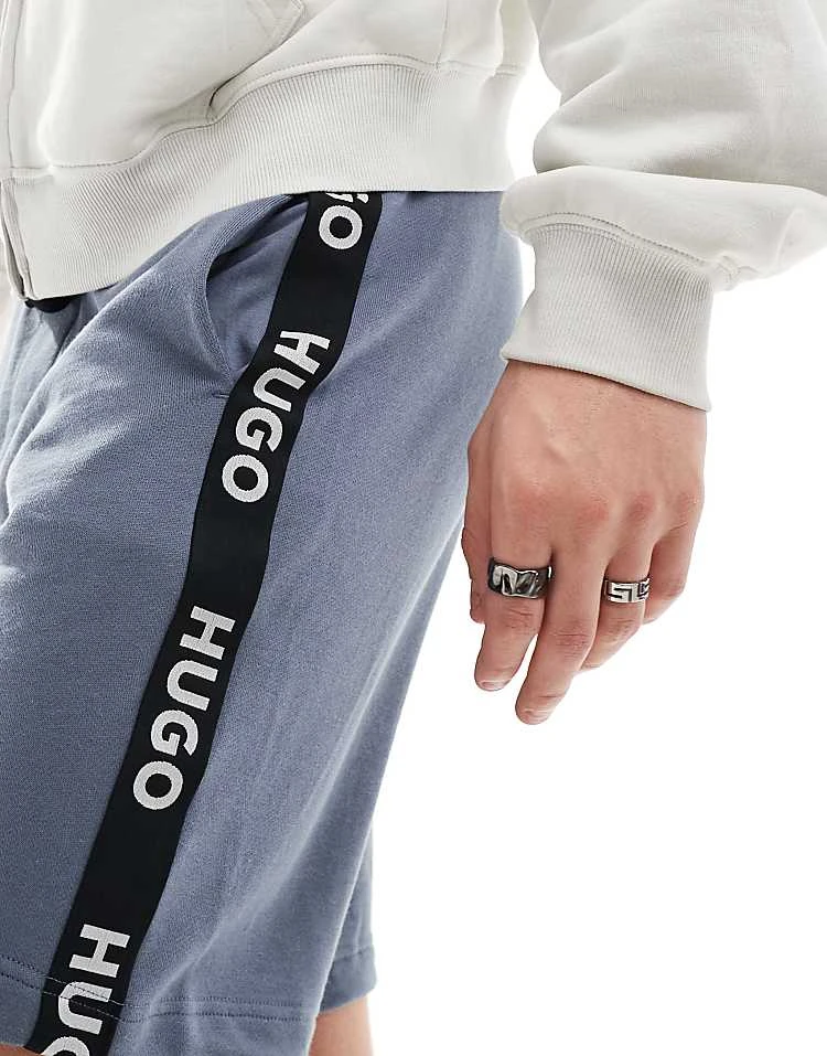 Hugo Red Hugo Bodywear Sports Logo Shorts In Blue For Men 2 Hugo Red Hugo Bodywear Sports Logo Shorts In Blue For Men - Image 2