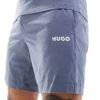 Hugo Red Hugo Bodywear Linked Shorts In Blue For Men
