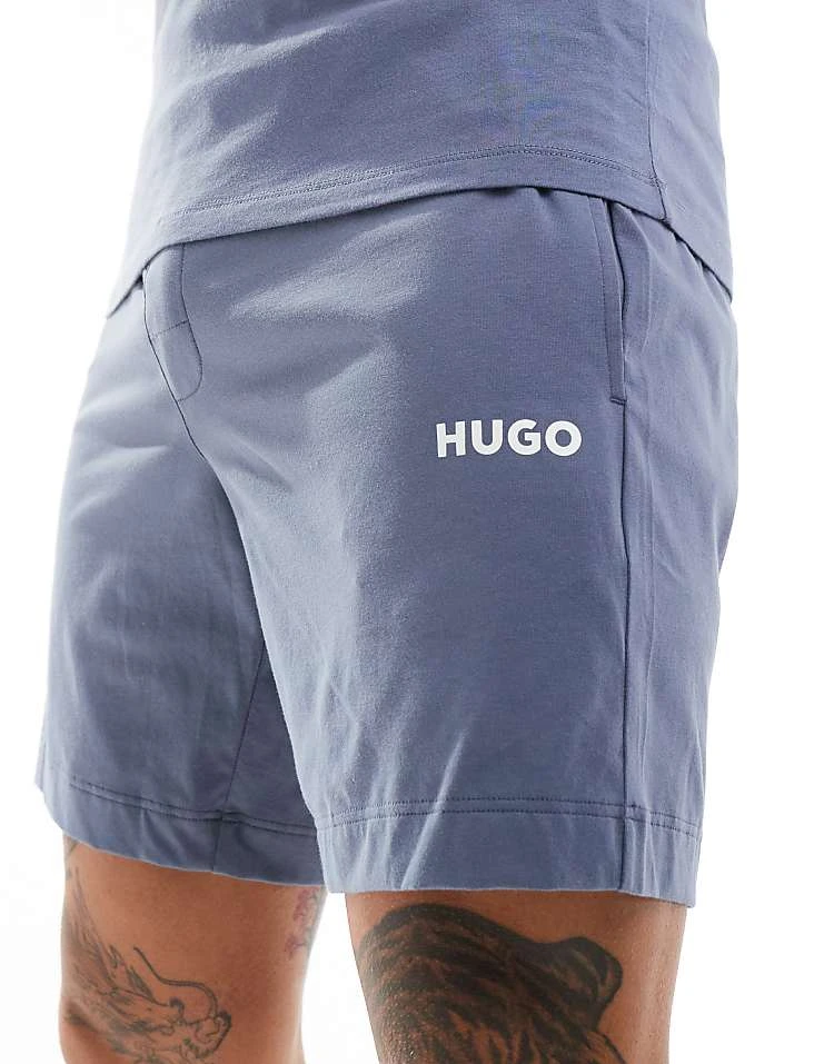 Hugo Red Hugo Bodywear Linked Shorts In Blue For Men 1 Hugo Red Hugo Bodywear Linked Shorts In Blue For Men