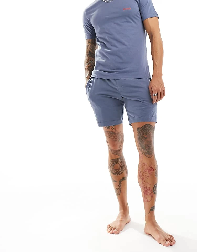 Hugo Red Hugo Bodywear Linked Shorts In Blue For Men 3 Hugo Red Hugo Bodywear Linked Shorts In Blue For Men - Image 3