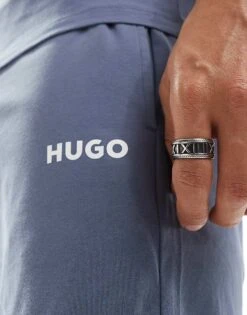 Hugo Red Hugo Bodywear Linked Shorts In Blue For Men 10 Hugo Red Hugo Bodywear Linked Shorts In Blue For Men -Hugoro Store 205674214 5