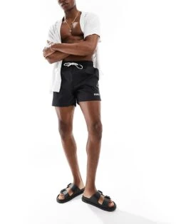 Hugo Red Hugo Haiti Swim Short In Black For Men -Hugoro Store 205688698 4