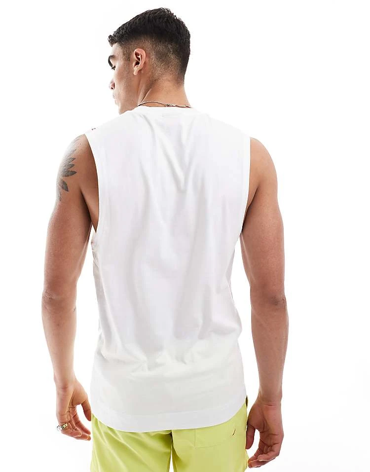 Hugo Red Hugo Beach Tank Top In White For Men 2 Hugo Red Hugo Beach Tank Top In White For Men - Image 2