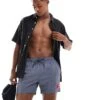 Hugo Red Hugo Dominica Swim Short In Grey Blue For Men