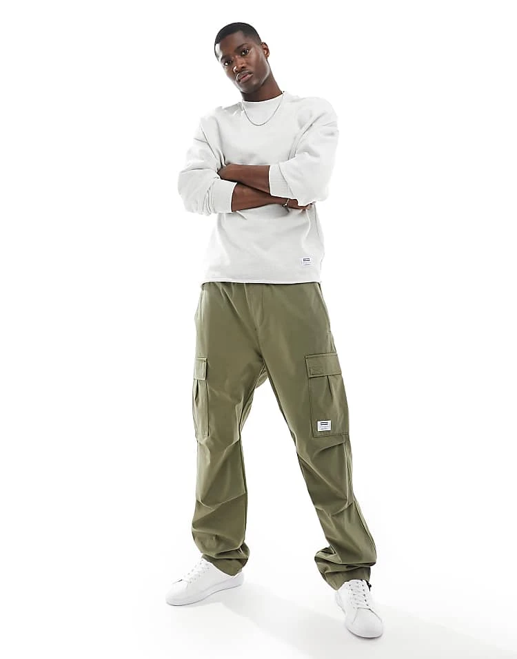 HUGO BLUE Relaxed Sweatshirt In Grey Marle For Men Open Grey 3 HUGO BLUE Relaxed Sweatshirt In Grey Marle For Men Open Grey - Image 3