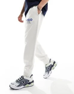HUGO BLUE Relaxed Joggers In White For Men Open White -Hugoro Store 205860813 4