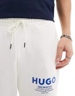 HUGO BLUE Relaxed Joggers In White For Men Open White -Hugoro Store 205860813 5