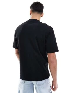 HUGO BLUE Unisex Relaxed Graphic Tee In Black For Men -Hugoro Store 205861005 4