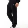 HUGO BLUE Straight Joggers In Black For Men