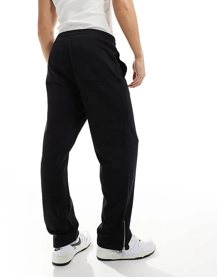 HUGO BLUE Straight Joggers In Black For Men 2 HUGO BLUE Straight Joggers In Black For Men - Image 2