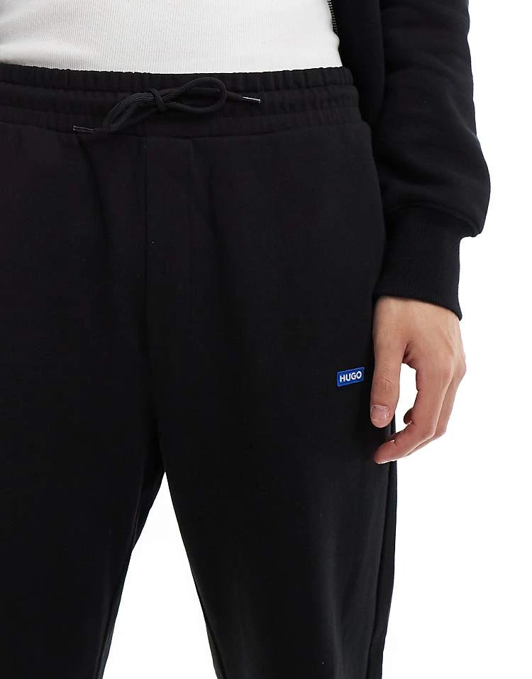 HUGO BLUE Straight Joggers In Black For Men 4 HUGO BLUE Straight Joggers In Black For Men - Image 4