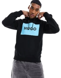 HUGO RED Duratschi Hoodie In Black For Men