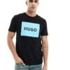HUGO RED Dulive Logo T-shirt In Black For Men