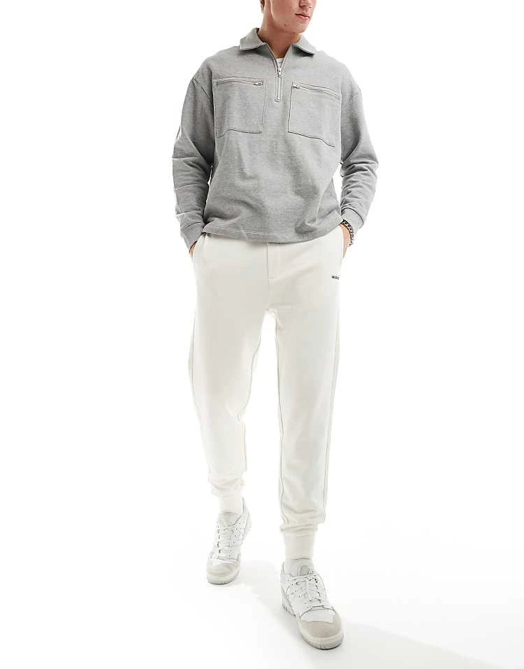 HUGO RED Joggers In White For Men Open White 6 HUGO RED Joggers In White For Men Open White - Image 6