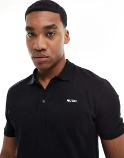 HUGO RED Donos Polo Shirt In Black For Men -Hugoro Store 205936859 1 black 1