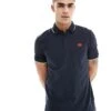 HUGO RED Deresino Tipped Polo Shirt In Navy For Men Dark Blue
