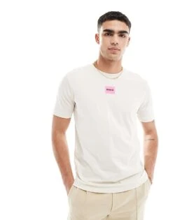 HUGO RED Diragolino T-shirt In White For Men -Hugoro Store 205936944 3