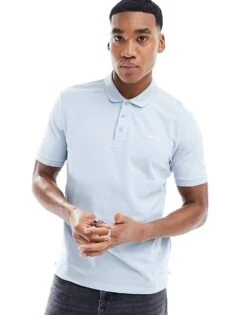 HUGO RED Donos Polo Shirt In Blue For Men Light/pastel Blue
