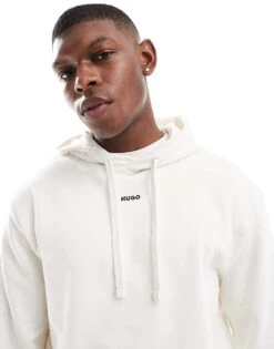 HUGO RED Dapo Logo Hoodie In White For Men Open White -Hugoro Store 205936954 1 openwhite 1