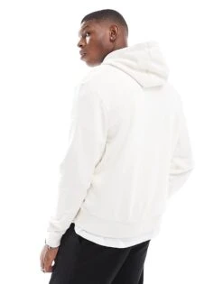 HUGO RED Dapo Logo Hoodie In White For Men Open White -Hugoro Store 205936954 4