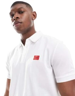 HUGO RED Dereso Polo Shirt In White For Men -Hugoro Store 205936963 1 white 1