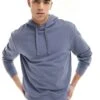 HUGO RED Dapo Logo Hoodie In Navy For Men Open Blue