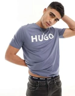 HUGO RED Dulivio Logo T-shirt In Navy For Men Open Blue -Hugoro Store 205937142 1 openblue 1