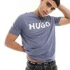 HUGO RED Dulivio Logo T-shirt In Navy For Men Open Blue