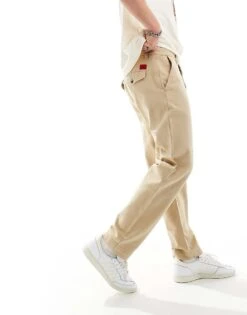 HUGO RED Tailored Trousers In Beige For Men Medium Beige -Hugoro Store 205937166 1 mediumbeige 1