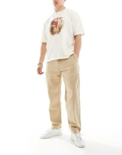 HUGO RED Tailored Trousers In Beige For Men Medium Beige -Hugoro Store 205937166 3