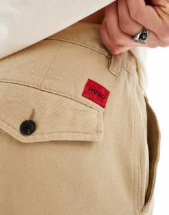 HUGO RED Tailored Trousers In Beige For Men Medium Beige -Hugoro Store 205937166 4