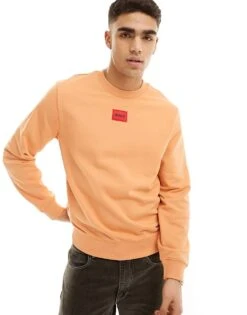 HUGO RED Diragol Sweatshirt In Orange For Men Medium Orange