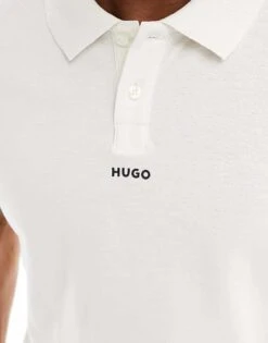 HUGO RED Dangula Polo Shirt In White For Men Open White -Hugoro Store 205937212 3