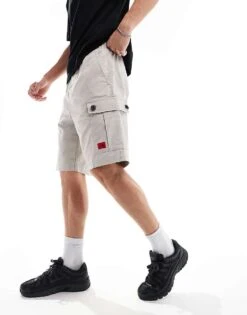 HUGO RED Cargo Shorts In Grey For Men Light/pastel Grey -Hugoro Store 205937231 1 lightpastelgrey 1