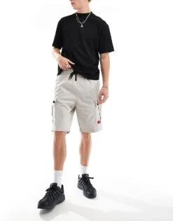 HUGO RED Cargo Shorts In Grey For Men Light/pastel Grey -Hugoro Store 205937231 3