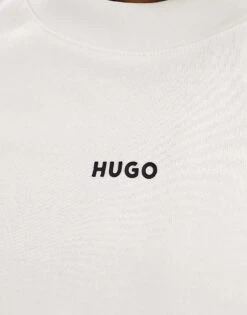 HUGO RED Dapolino Tonal Logo T-shirt In White For Men Open White -Hugoro Store 205937240 3