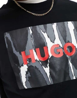 HUGO RED Duragol Logo Sweatshirt In Black For Men -Hugoro Store 205937255 3