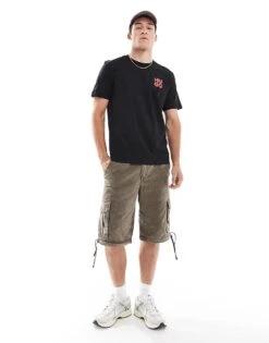 HUGO Red Dimoniti T-shirt In Black With Stacked Chest Logo For Men -Hugoro Store 206764961 3