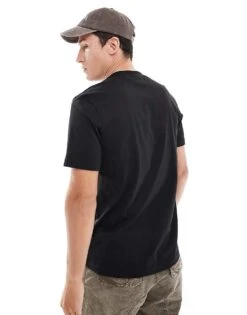 HUGO Red Dimoniti T-shirt In Black With Stacked Chest Logo For Men -Hugoro Store 206764961 4